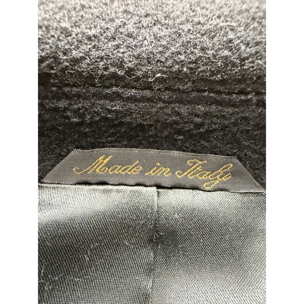 Battaglia Lanificio Wool & Cashmere Men's Long Coat Black Made in Italy Size 44S - Picture 3 of 12